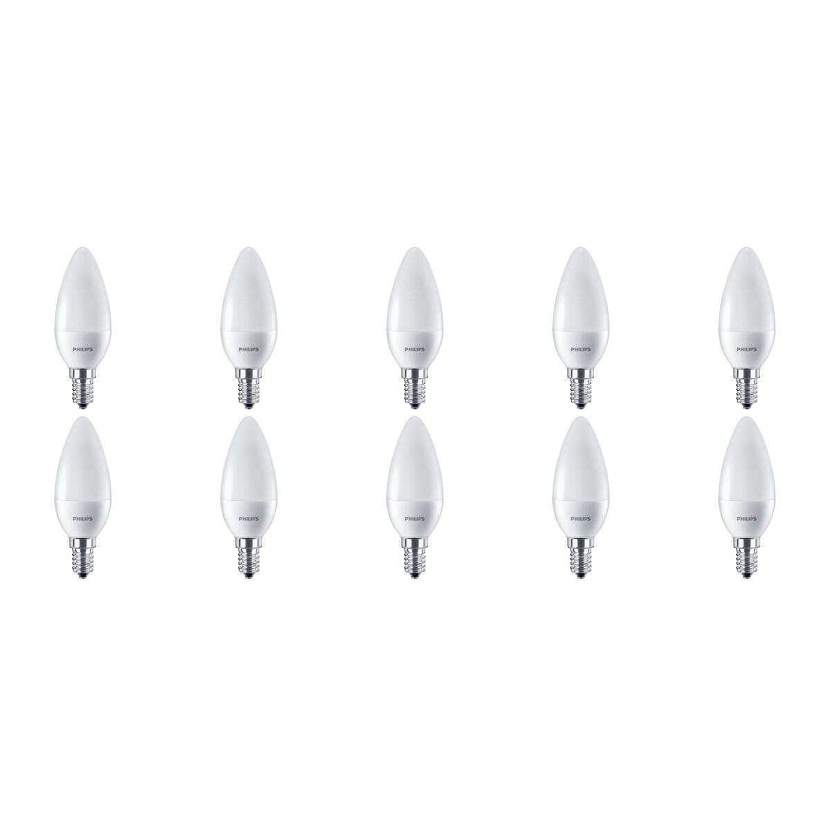PHILIPS - LED Lamp 10 Pack - CorePro Candle 827 B38 FR - E14 Fitting - 7W - Warm Wit 2700K | Vervangt 60W