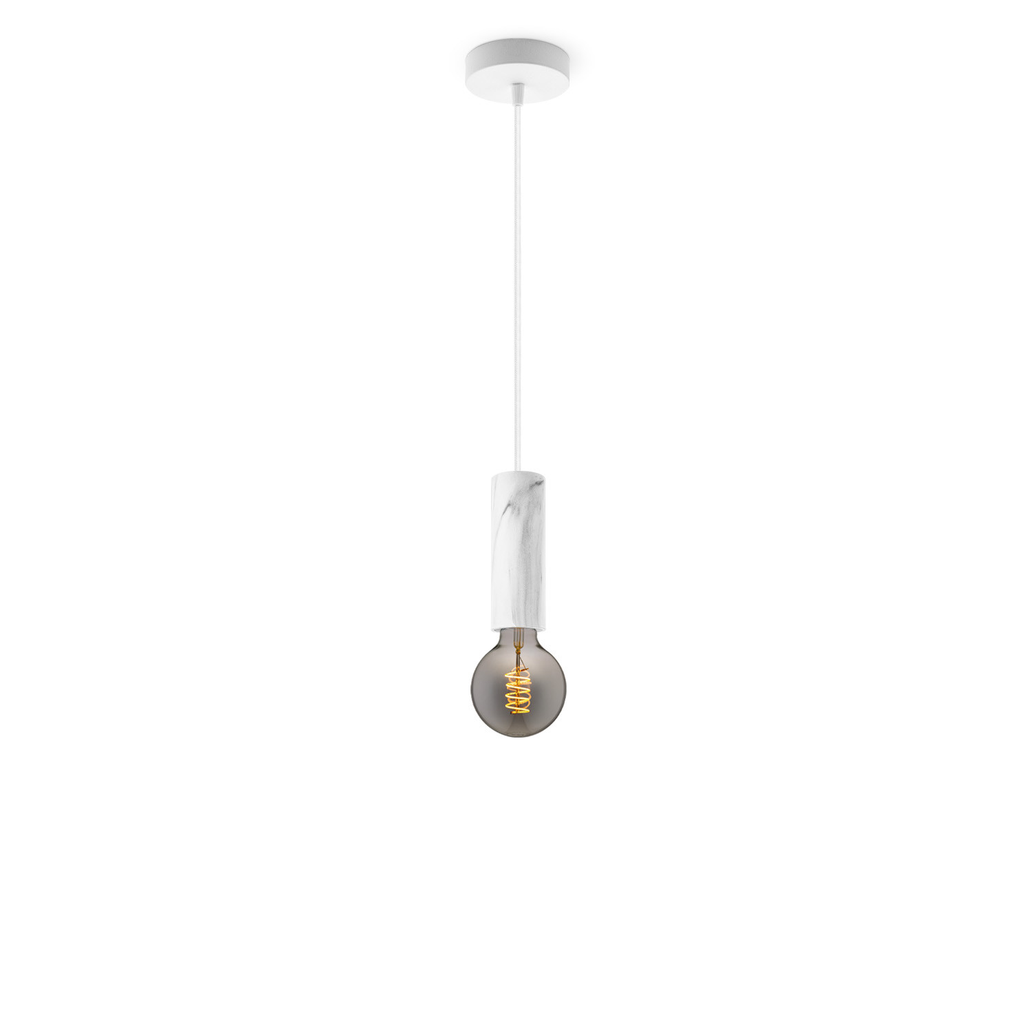 Light depot - hanglamp Saga marmer Spiral g95 - smoke - Outlet