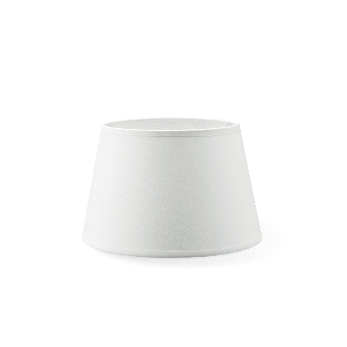 Lampenkap rond schuin | taps | katoen | stoffen lampenkap voor tafellamp | lampenkap met E27 fitting | Ø20cm H13cm | wit