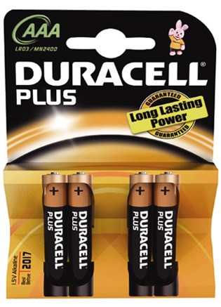 Batterij Durac.potl.1.5v AAA lr03(4)blist.