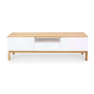 Tenzo tv-meubel Patch - eikenkleur/wit/eikenkleur - 56x179x47 cm - Leen Bakker