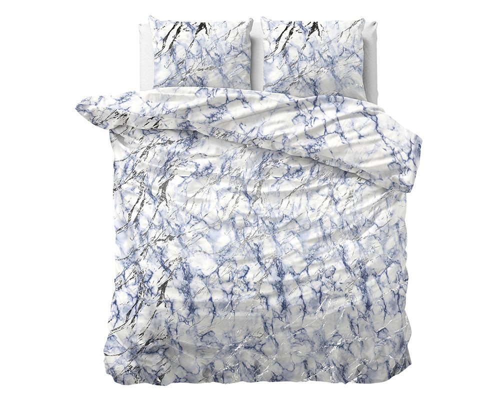 RoyalTextile - Glamour Ocean Dekbedovertrek - Micropercal - Blauw - 140 x 220