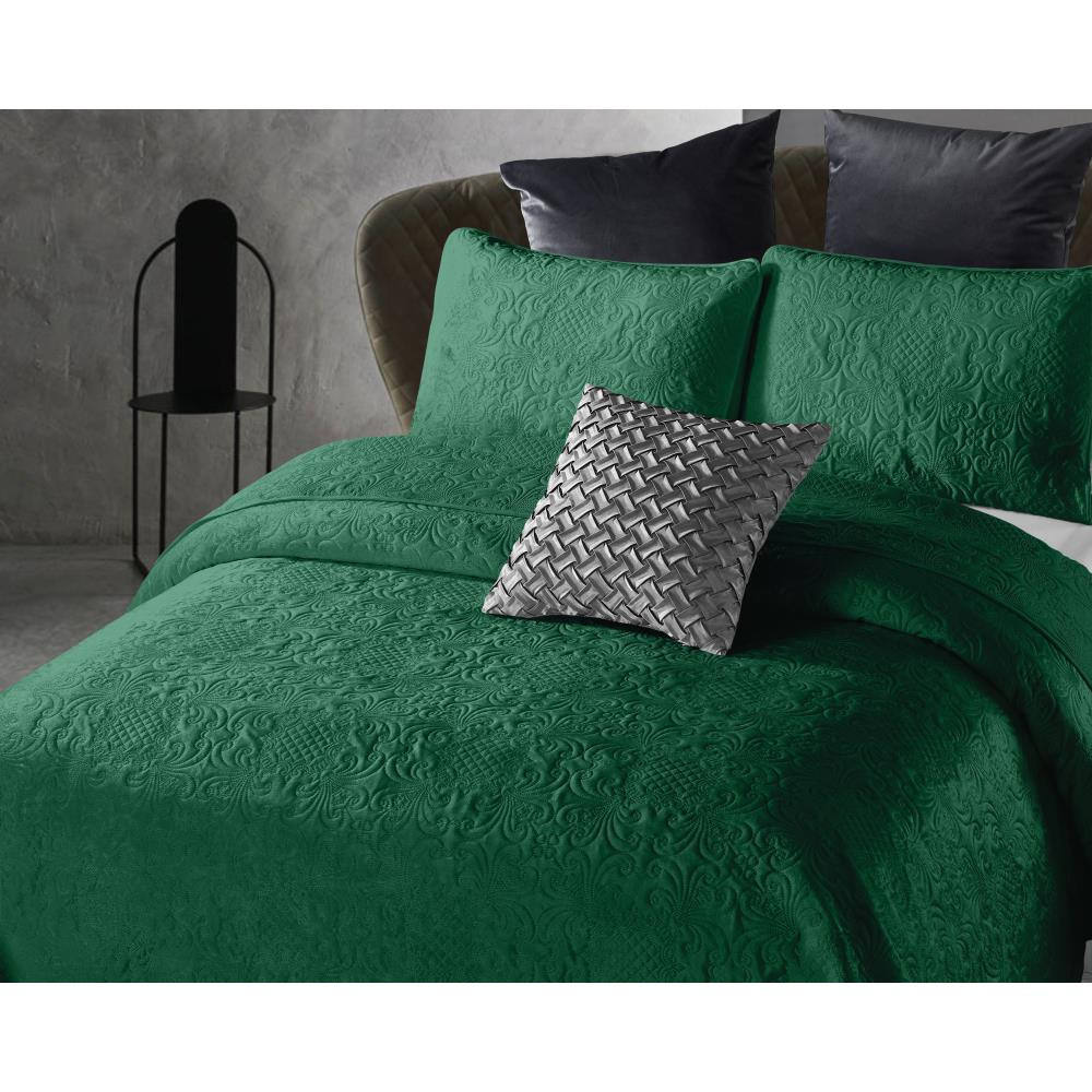 Dreamhouse - Velvet Clara Bedsprei - Groen | OP=OP! - 260 x 250