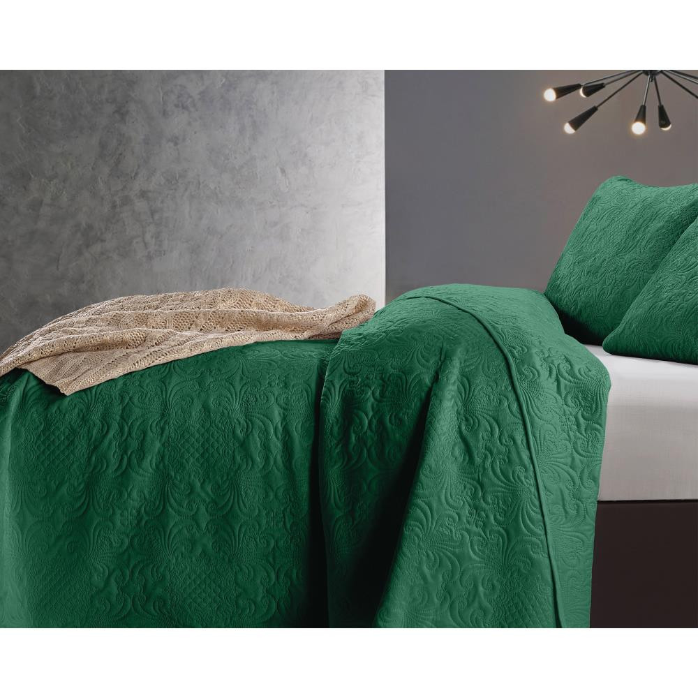 Dreamhouse - Velvet Clara Bedsprei - Groen | OP=OP! - 260 x 250