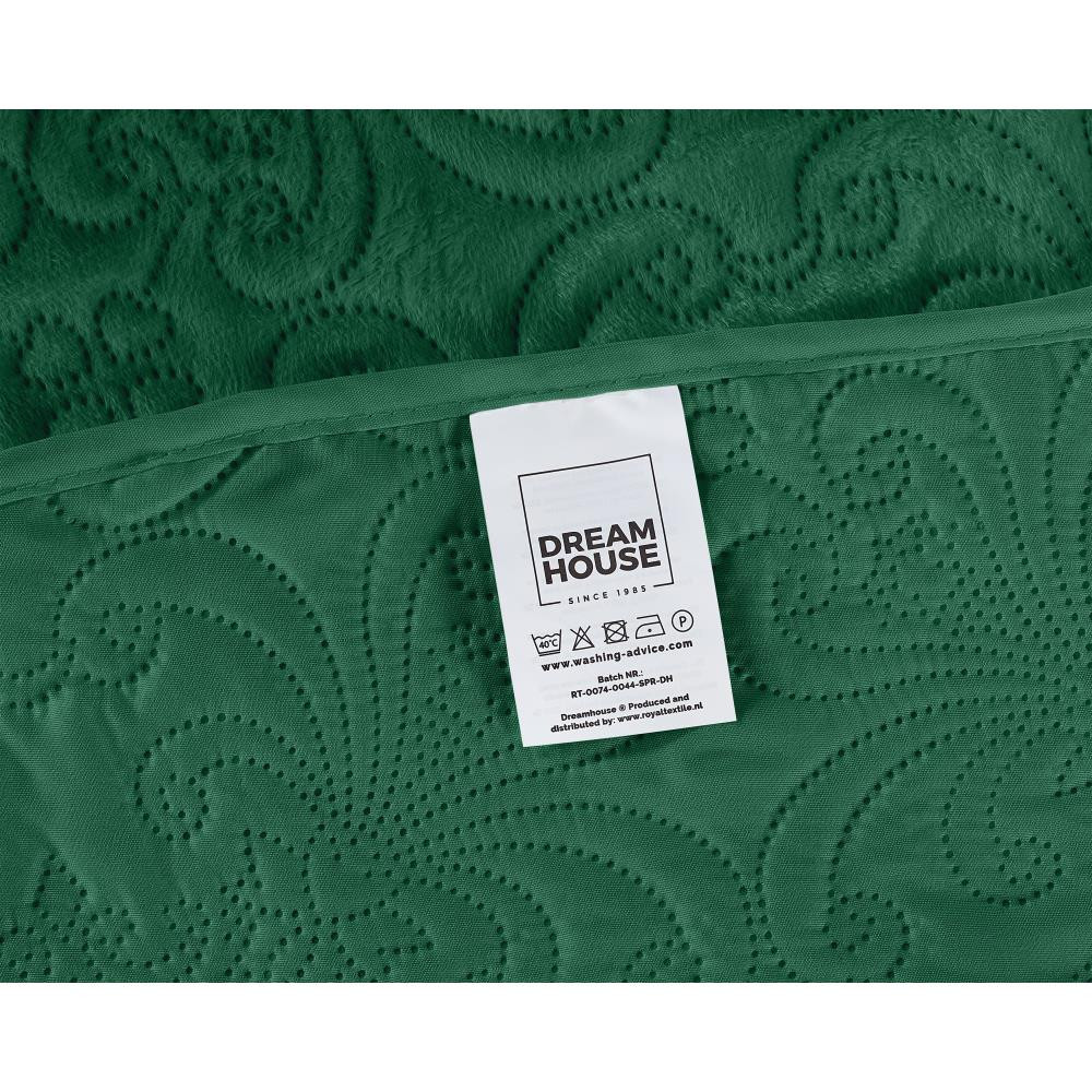 Dreamhouse - Velvet Clara Bedsprei - Groen | OP=OP! - 260 x 250