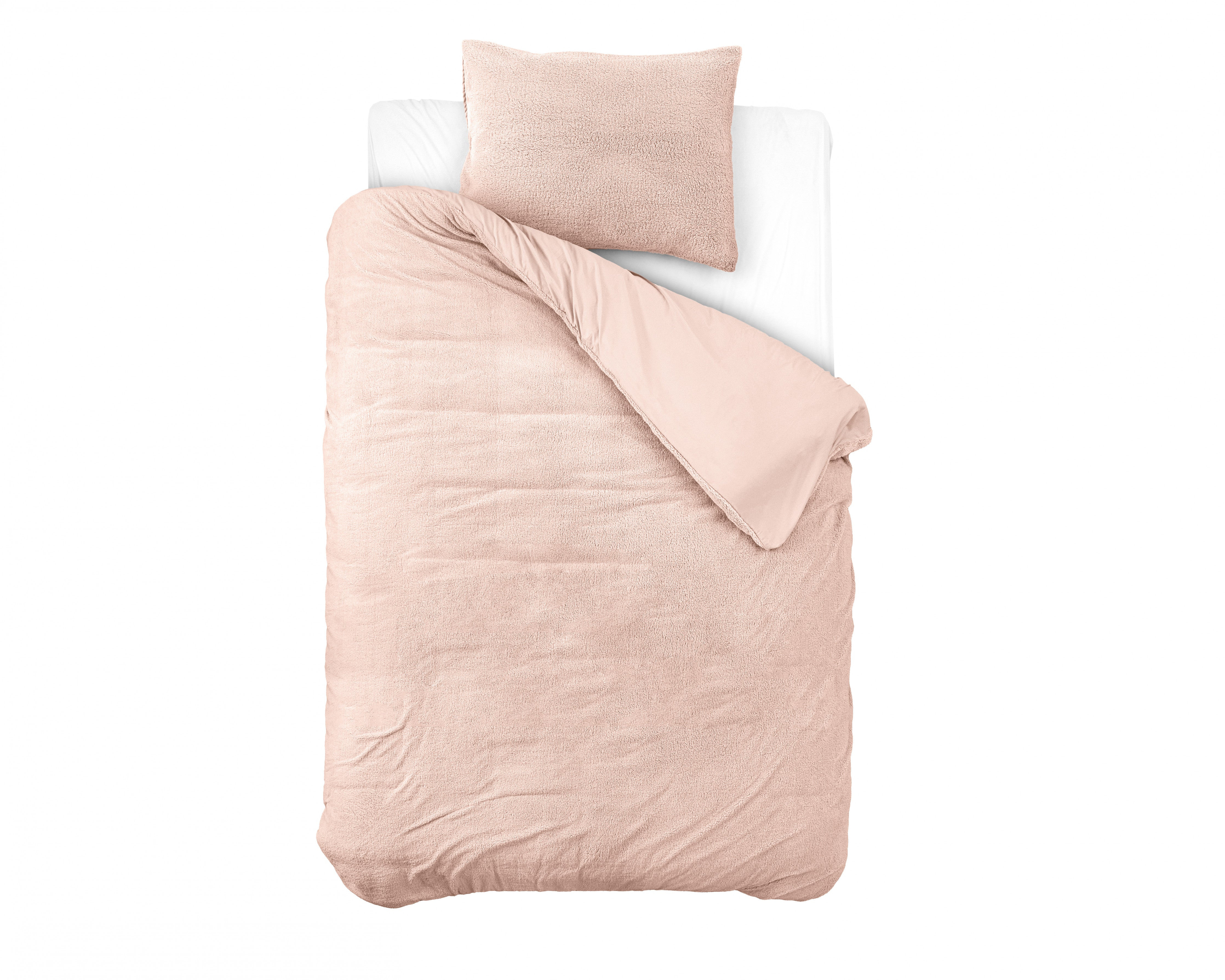 RoyalTextile - Teddy Dekbedovertrek - Roze - 240 x 220