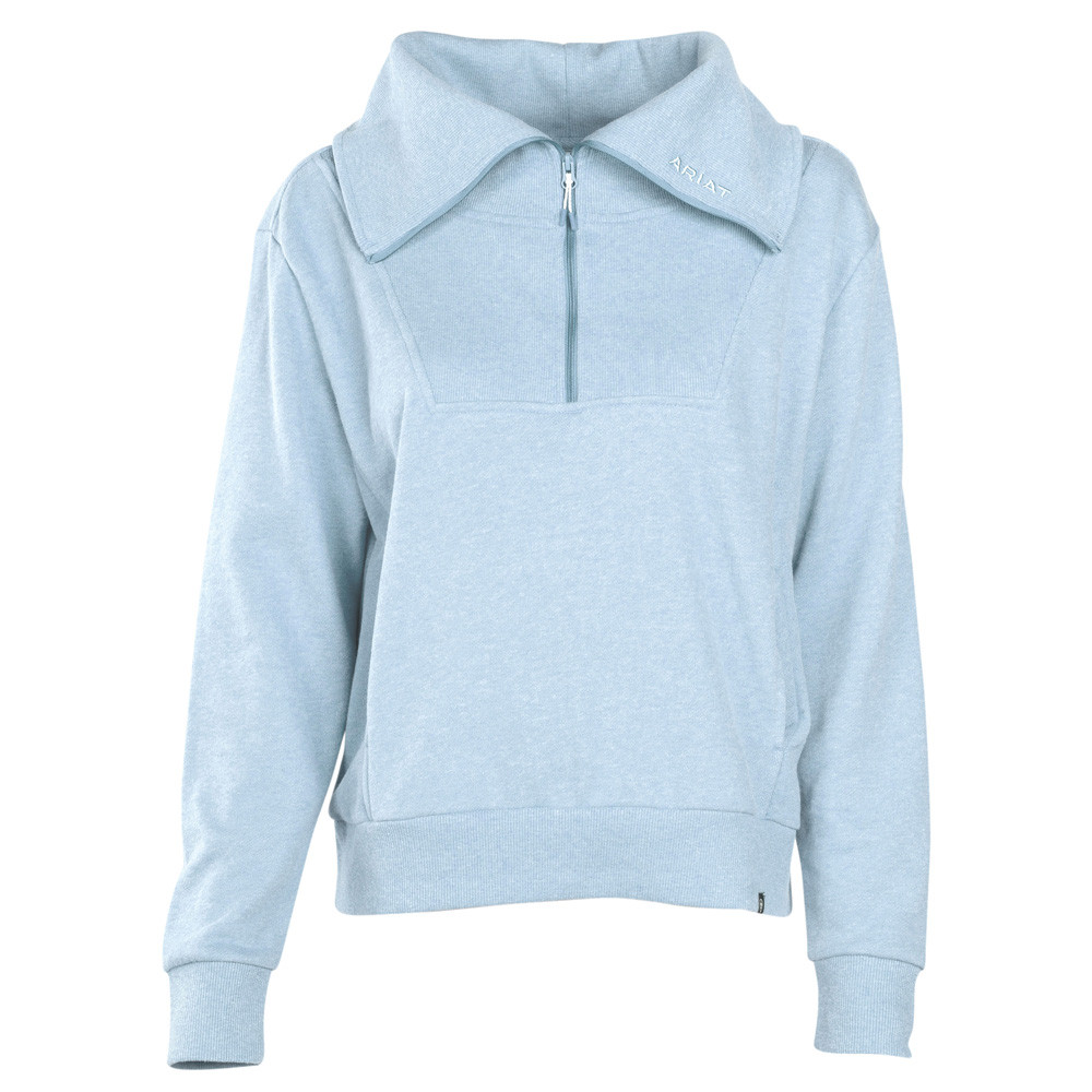 Ariat Dames trui WMS Fern 1/2 Zip Sweatshirt, heathered glacier lake, Maat: XXL