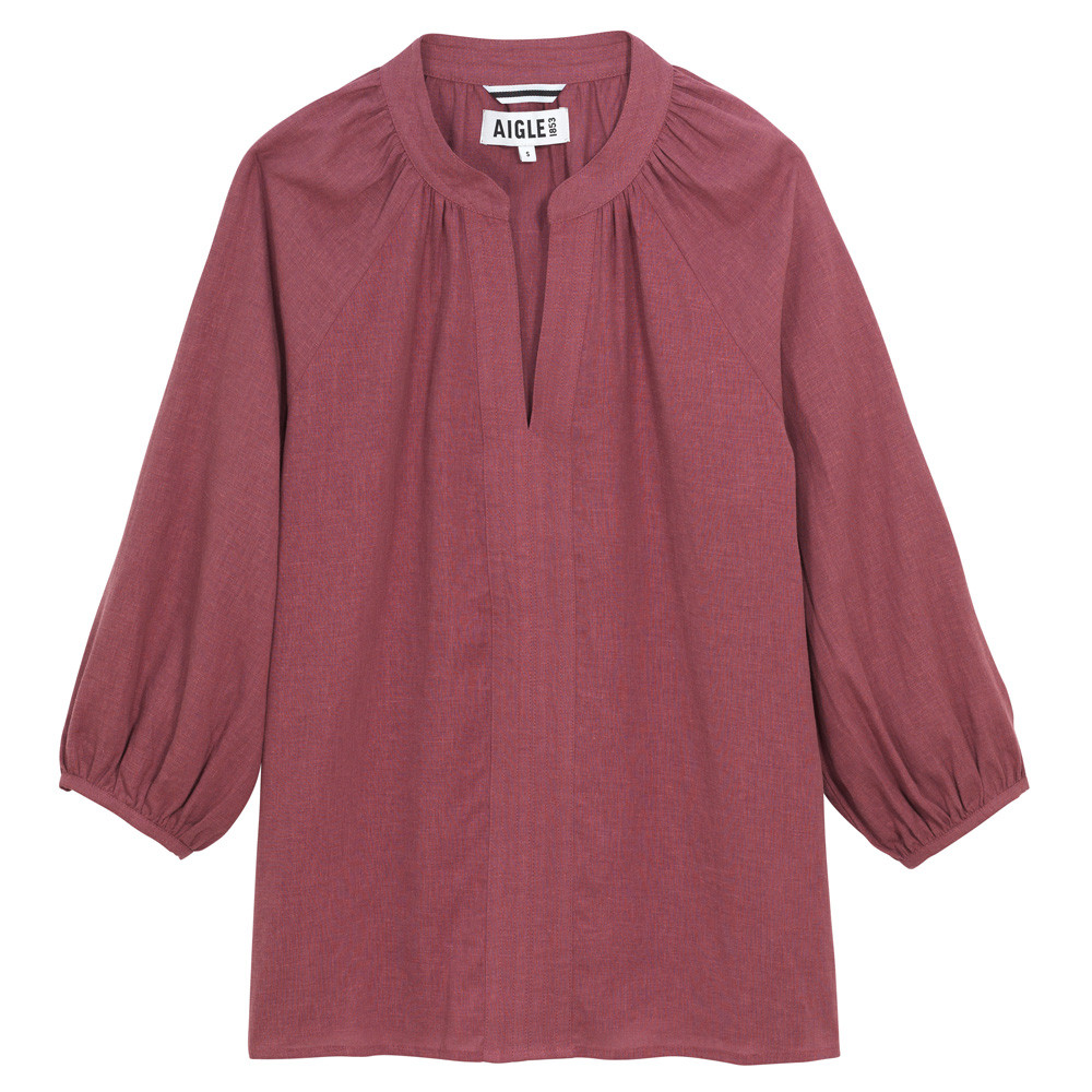 Aigle Damesblouse AIS24WSHI006, berry, Maat: XS