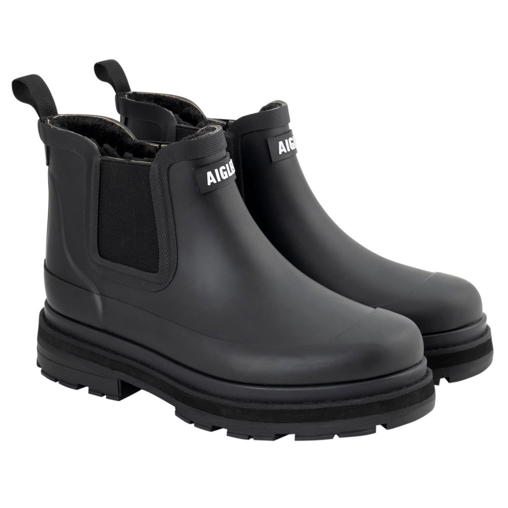 Aigle Enkellaarzen Soft Rain Fur, noir, Maat: 39