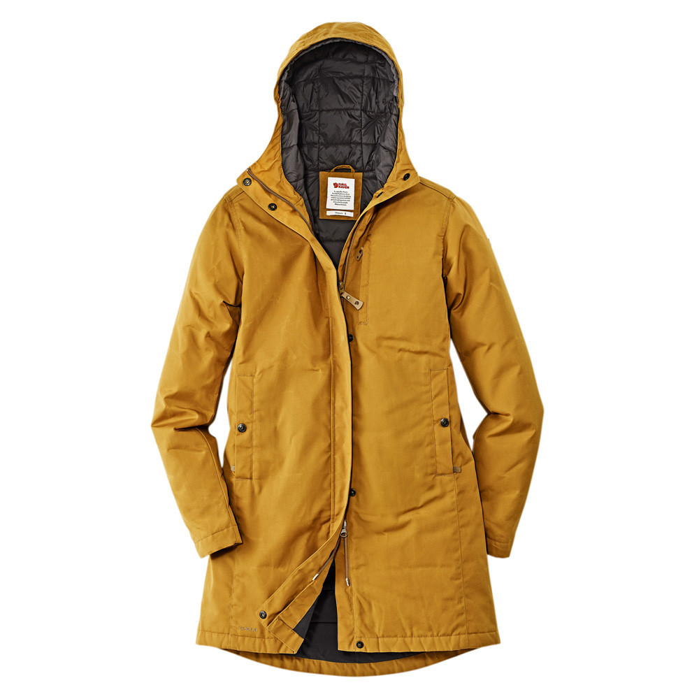 Fjällräven Dames Parka Kiruna Padded Parka W, geel, Maat: XXL