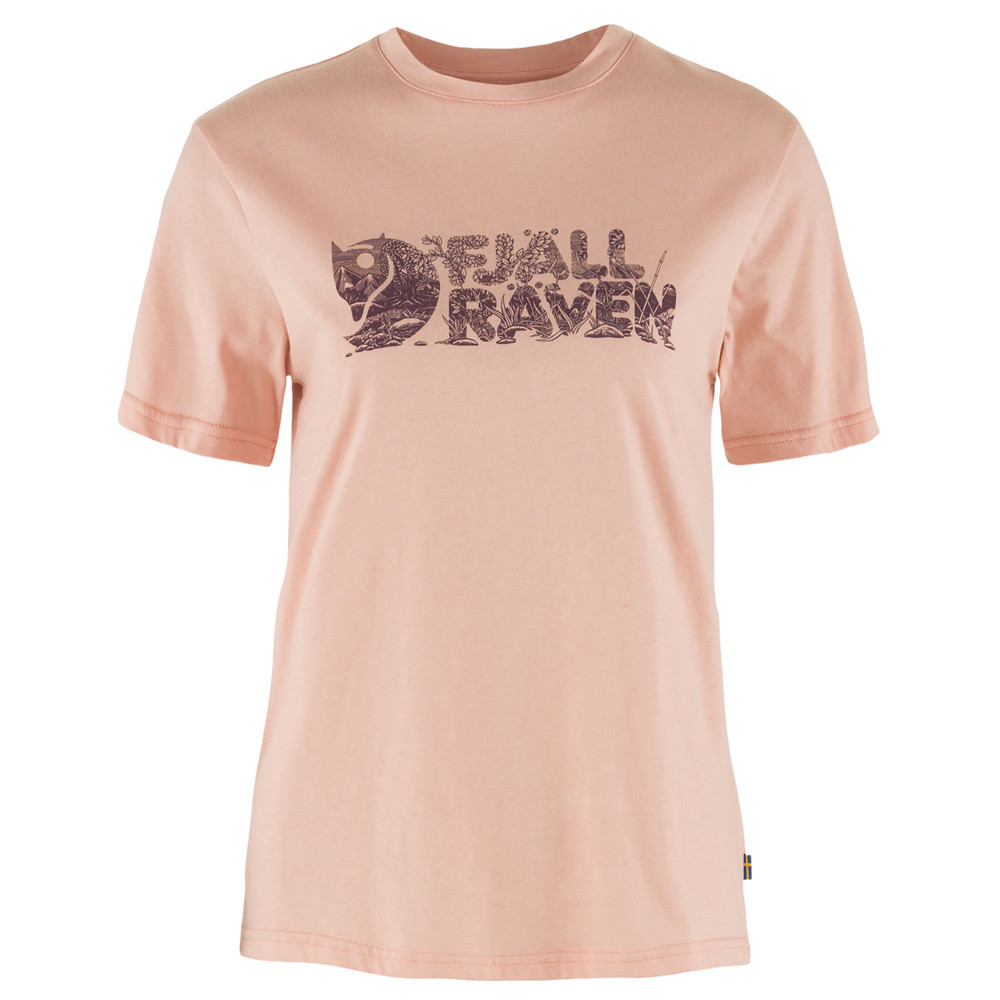 Fjällräven Dames T-shirt Lush Logo T-Shirt W, chalk rose, Maat: L