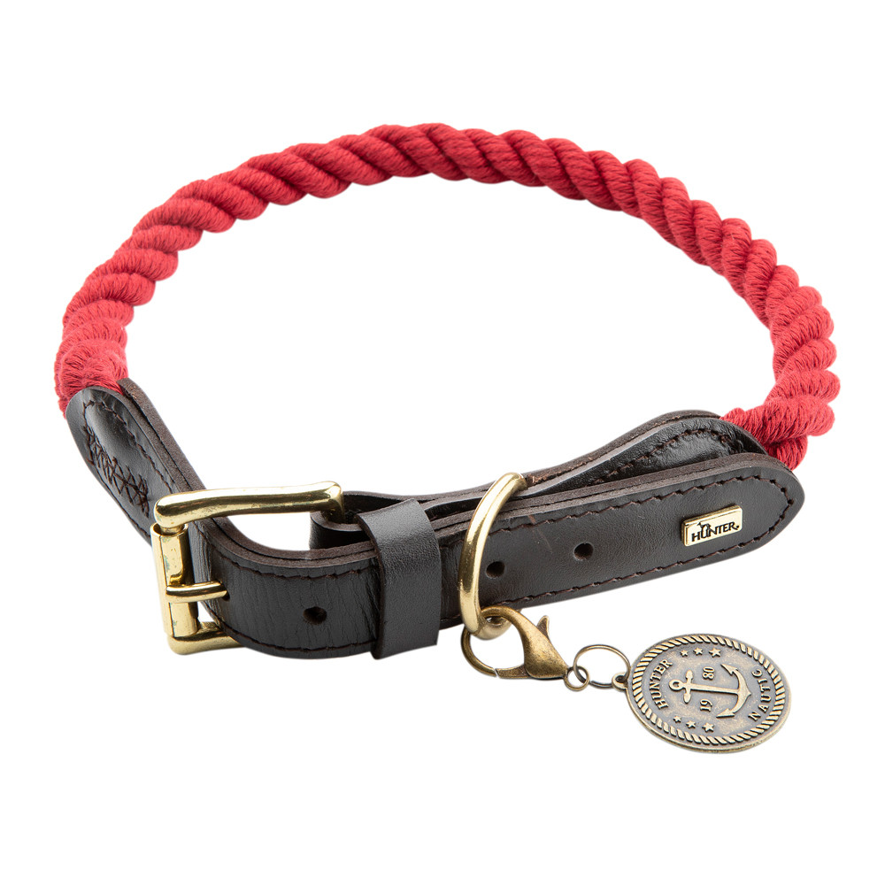 HUNTER Hondenhalsband List, rood, Maat: 70