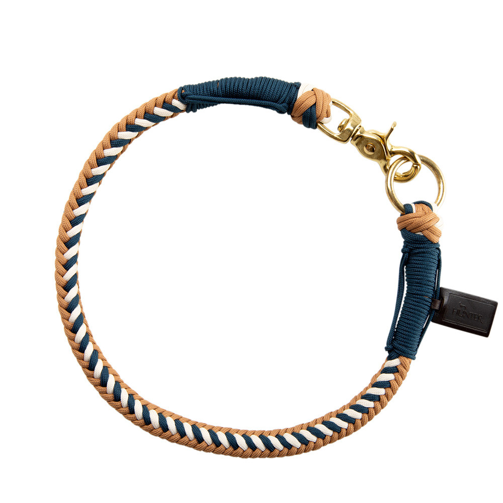 HUNTER Hondenhalsband Tinnum, blauw-beige, Maat: L