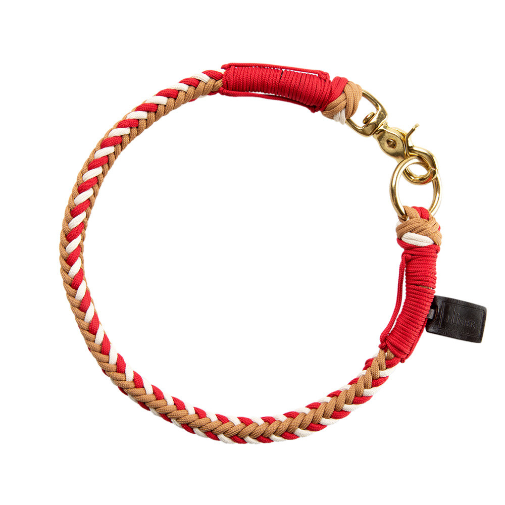 HUNTER Hondenhalsband Tinnum, rood-beige, Maat: L