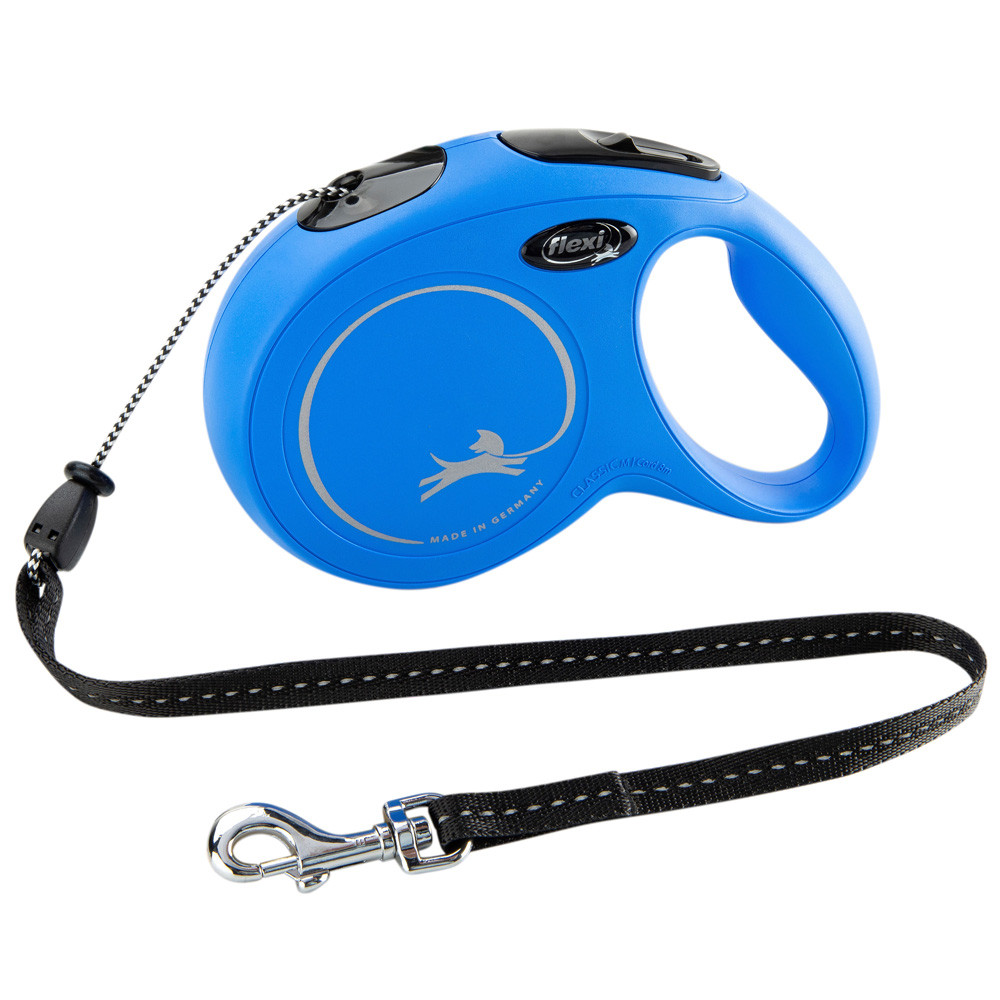 flexi Rollijn New Classic Cord Leash, blauw, Maat: S 5m