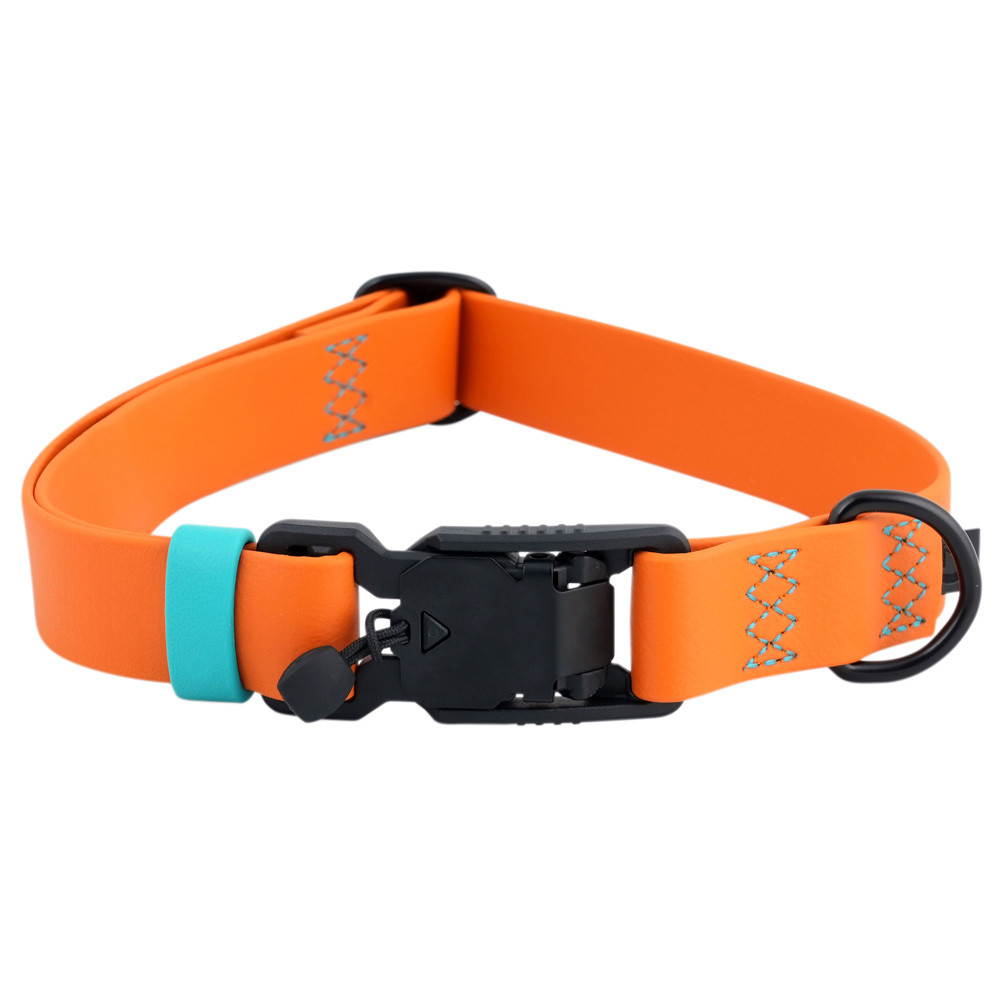 Cloud7® Hondenhalsband Ipanema, oranje-aqua, Maat: L