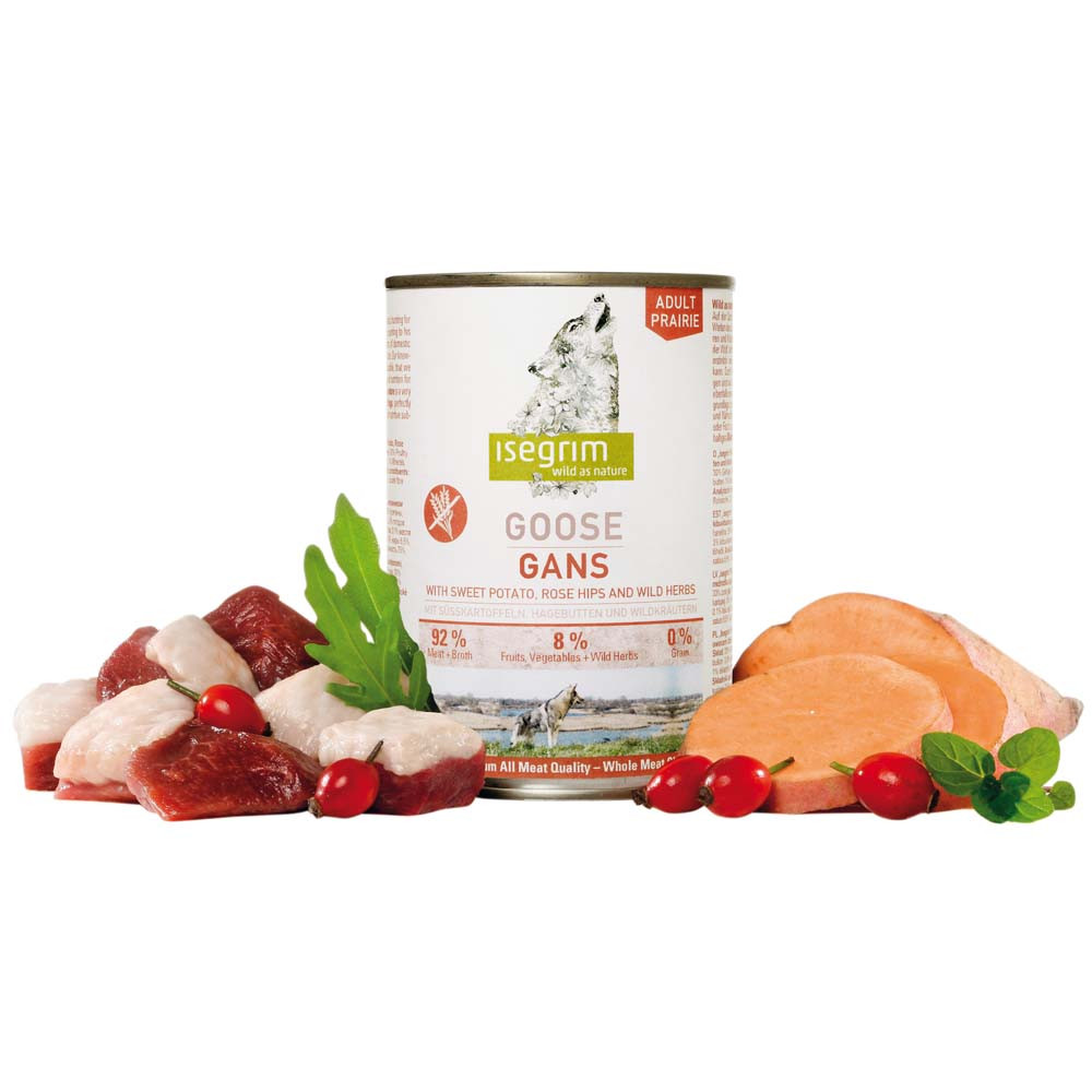 isegrim TUNDRA Gans met zoete aardappelen, rozenbottels en wilde kruiden, 400 g, Aantal: 12 x 400 g