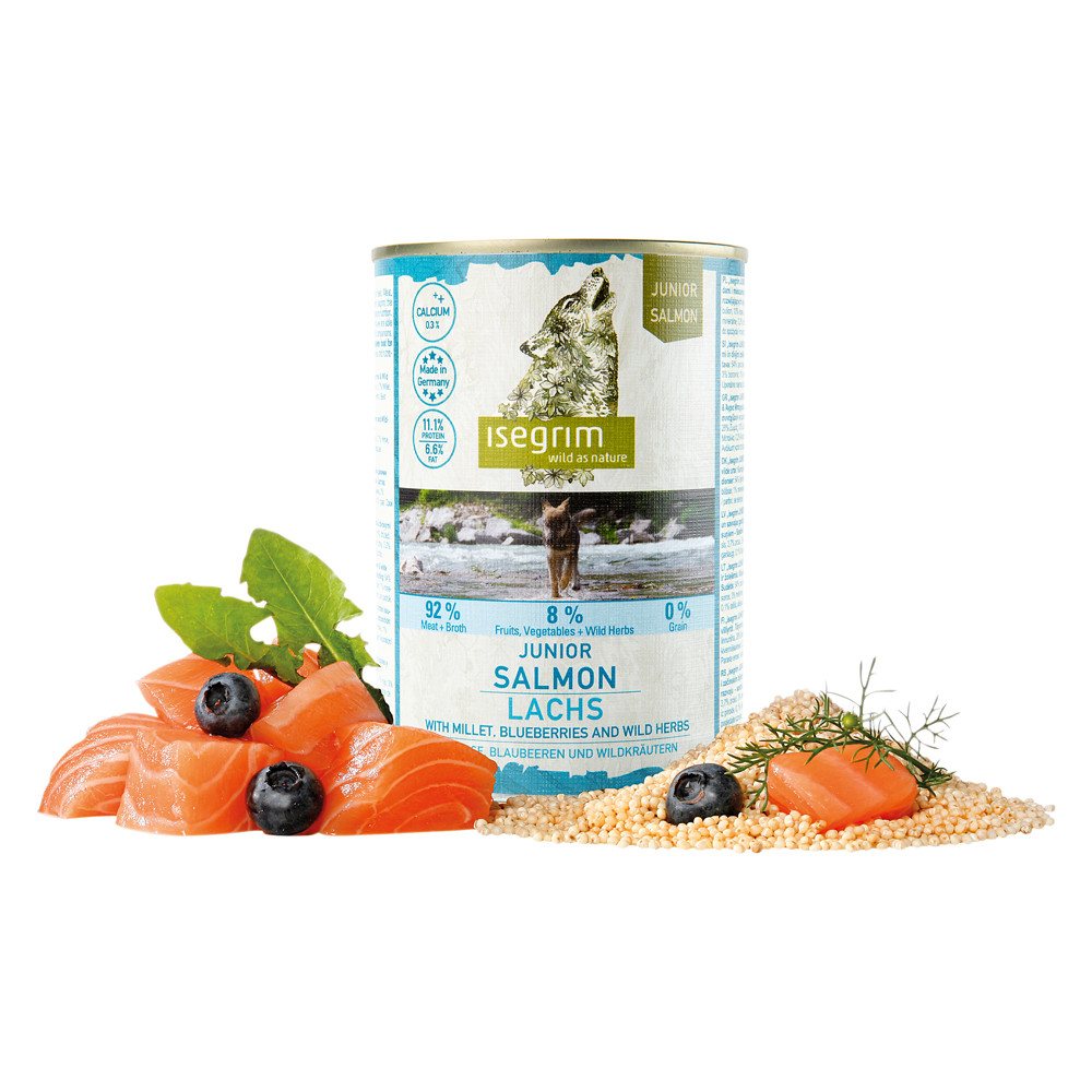 isegrim® Puppy en Junior RIVER Zalm met gierst, 800 g, Aantal: 800 g