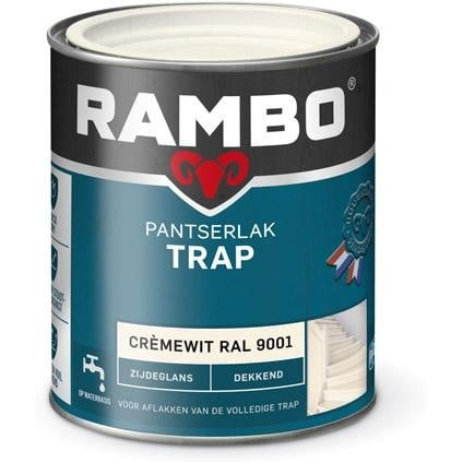 Rambo Pantserlak Trap Dekkend Zijdeglans - Cremewit Ral 9001