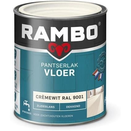 Rambo Pantserlak Vloer Dekkend Zijdeglans - Cremewit Ral 9001
