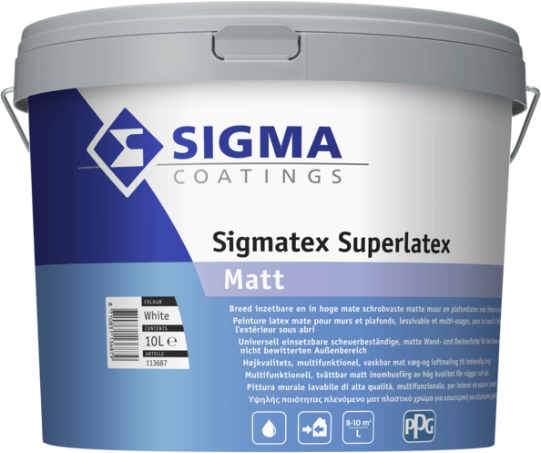 sigma sigmatex superlatex matt donkere kleur 2.5 ltr