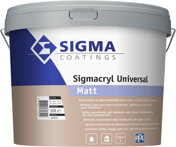sigma sigmacryl universal matt donkere kleur 1 ltr