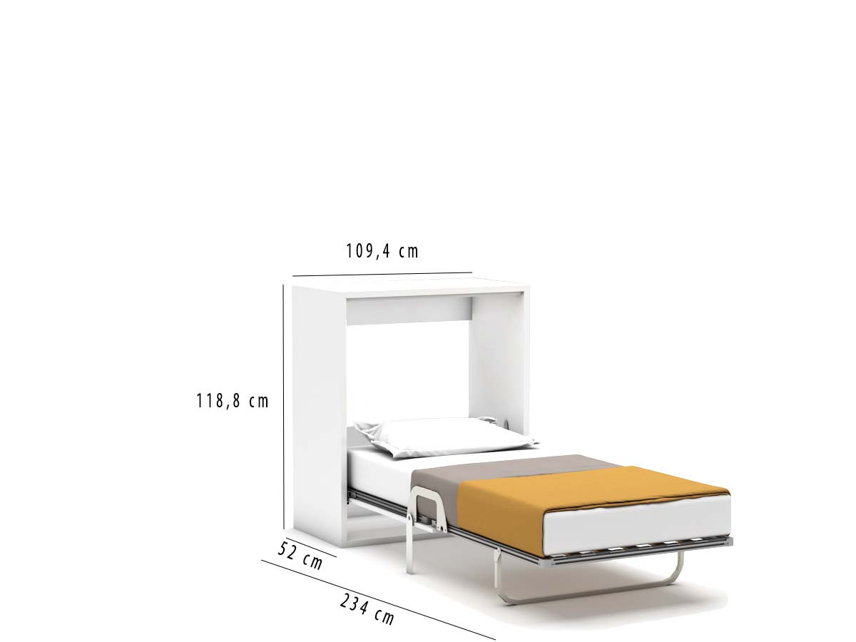 Eenpersoons opklapbed Capsule bed en bureau