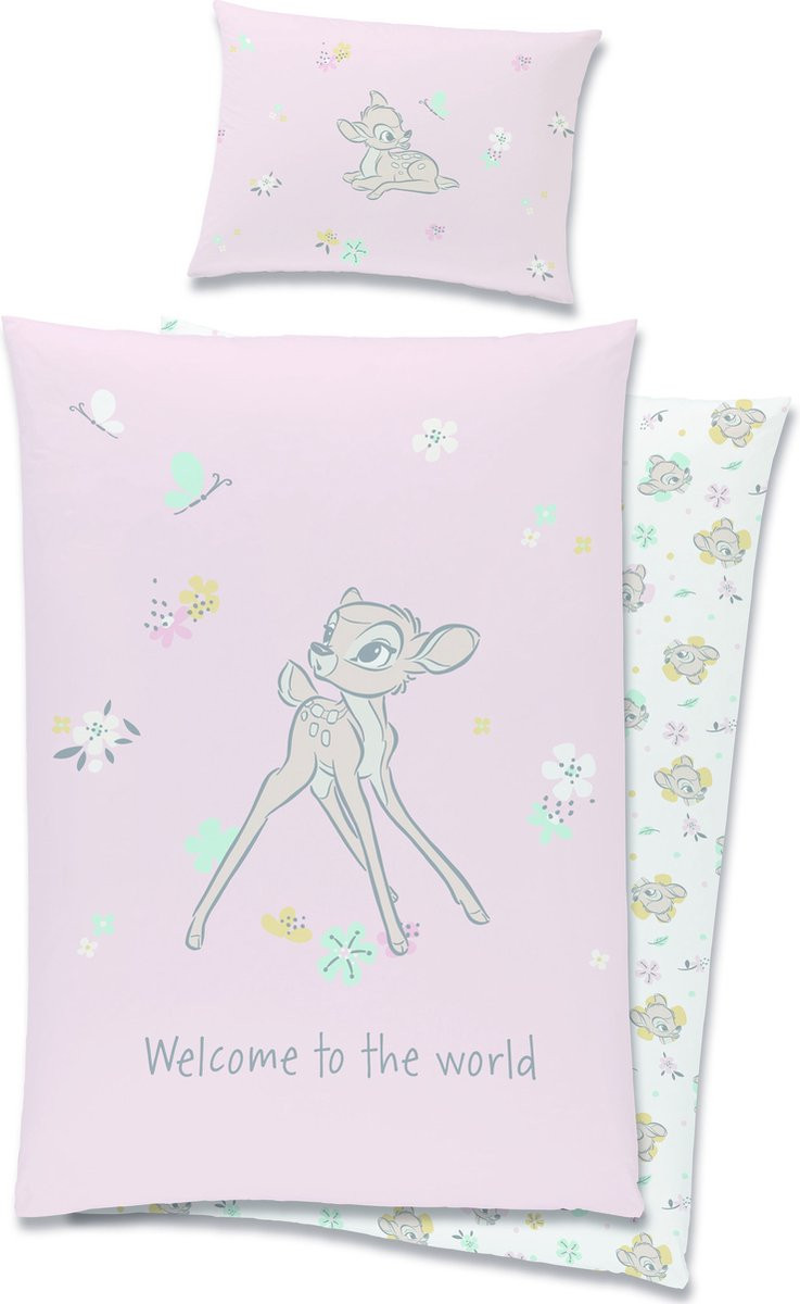 Disney Bambi BABY Dekbedovertrek, Welcome - 100 x 135 cm - Katoen