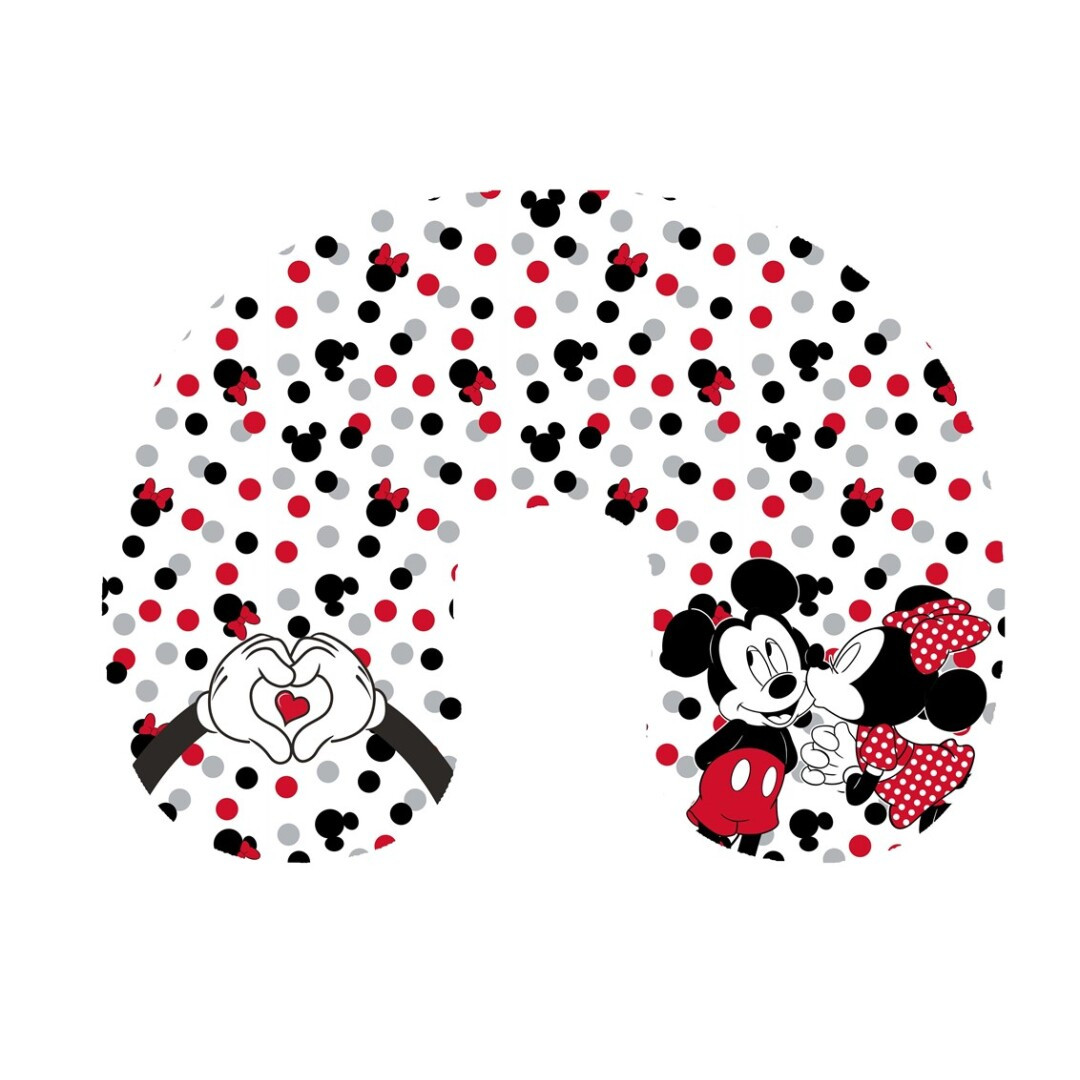 Mickey & Minnie Mouse nekkussen 43x35cm wit