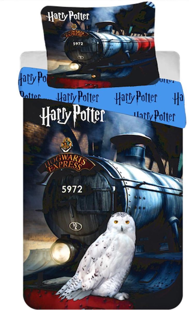 Harry Potter Dekbedovertrek Stoomlocomotief - 140 x 200 cm - 70 x 90 cm