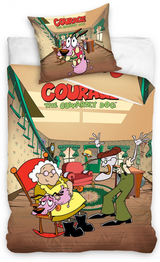 Cartoon Network dekbedovertrek courage the cowardly dog 140 x 200 cm - 70 x 90 cm - Katoen