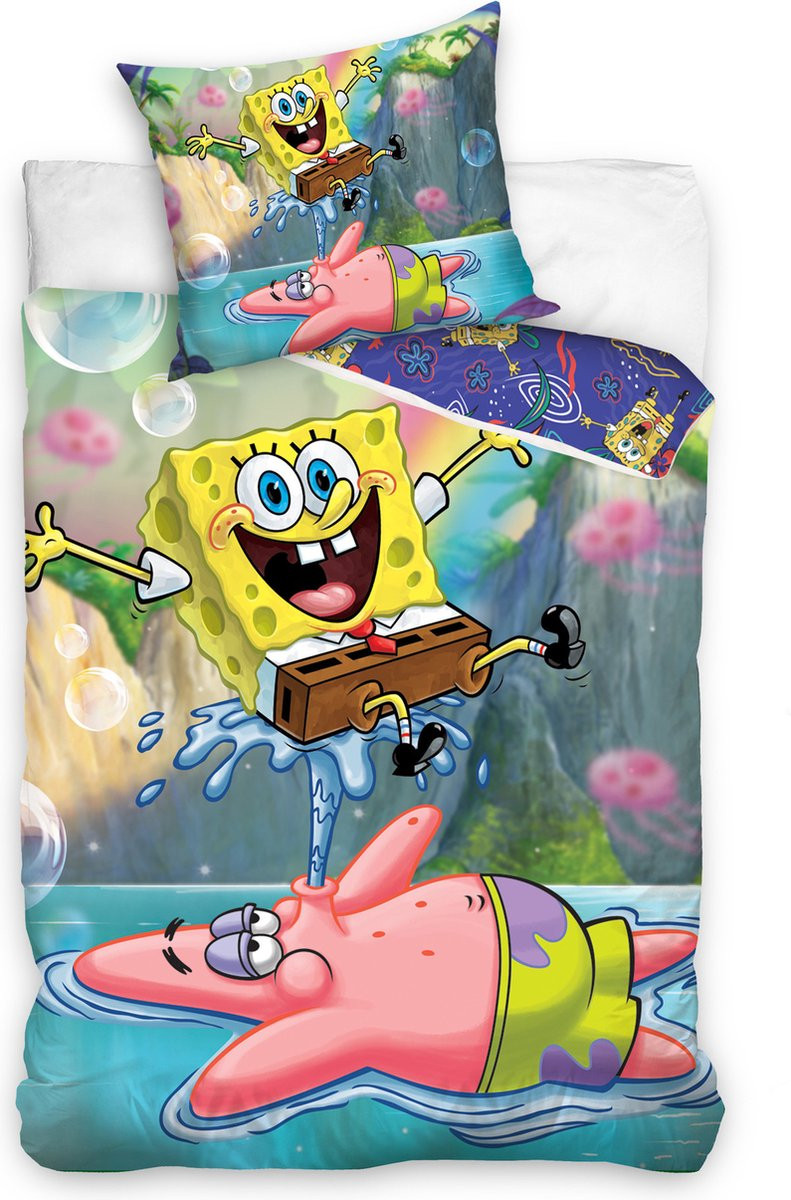 SpongeBob Dekbedovertrek Big Fun 140 x 200 cm Katoen