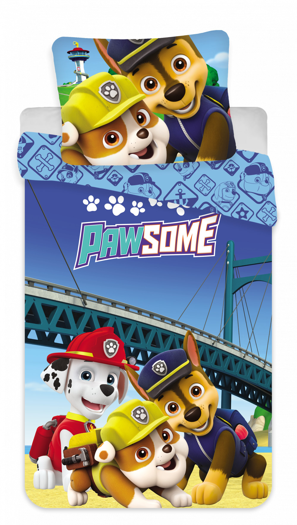 PAW Patrol Dekbedovertrek Pawsome - 100 x 135 cm - Katoen