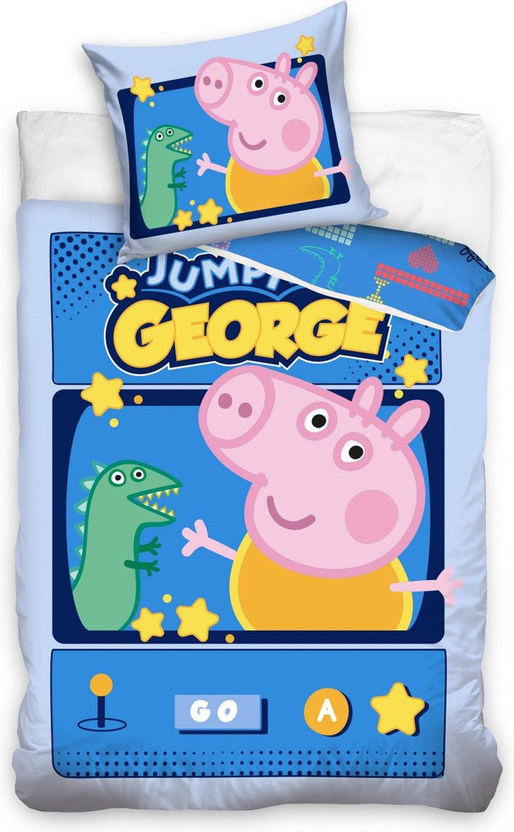 Peppa Pig Dekbedovertrek Jumpy George 140 x 200 cm katoen