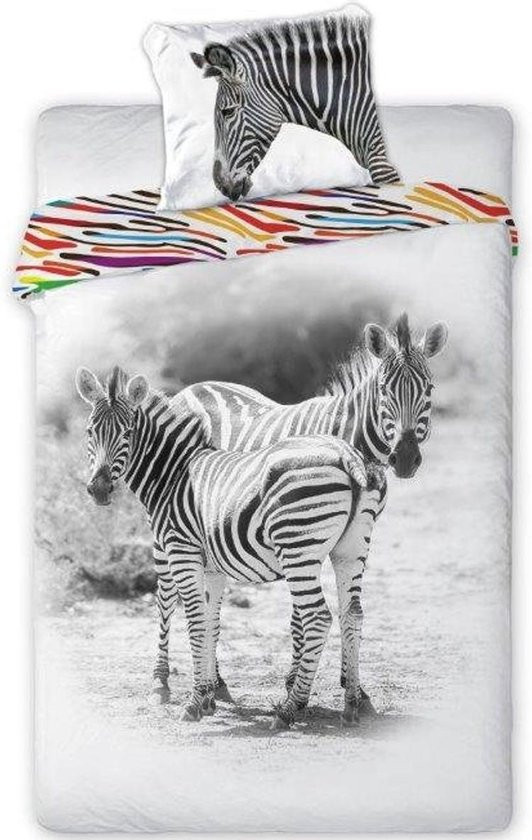 Animal Pictures Zebra - Dekbedovertrek - Eenpersoons - 140 x 200 cm - Multi