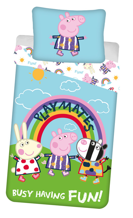 Peppa Pig Dekbedovertrek Busy Glow in the Dark 140 x 200 cm