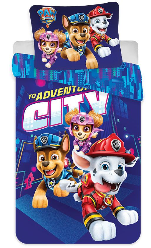 Paw patrol dekbedovertrek - To Adventure City 140 x 200 cm - 60 x 63 cm