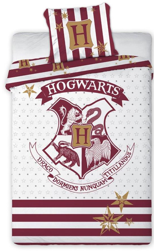 Harry Potter dekbedovertrek wit rood - 140 x 200 cm 70 x 90 cm (katoen)