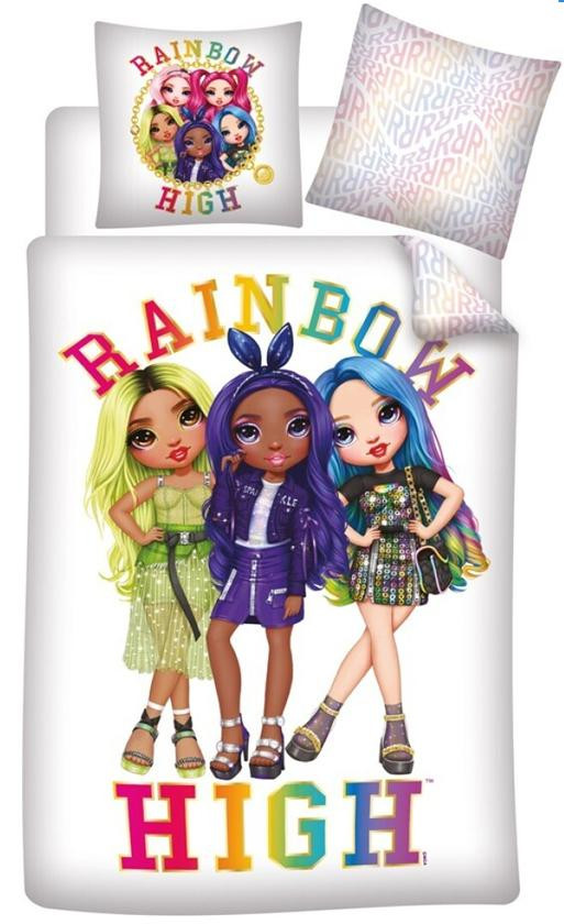 Rainbow High Dekbedovertrek wit - Girls 140 x 200 cm - Polyester