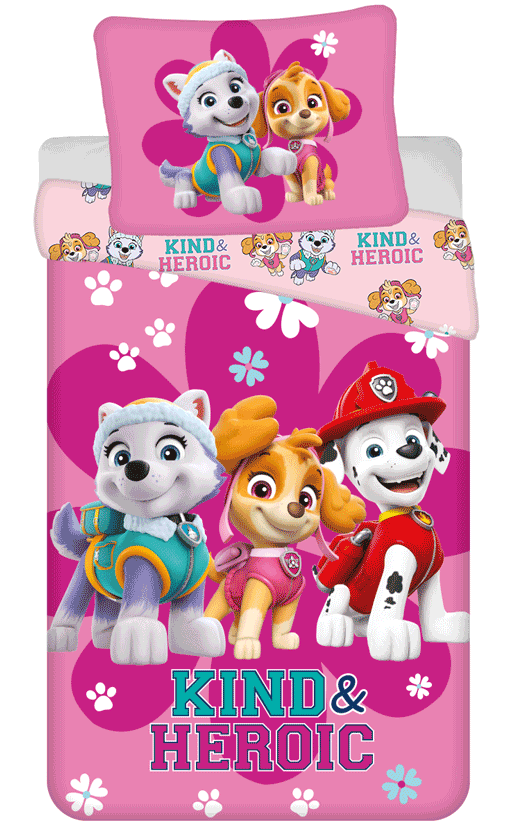 Paw Patrol dekbedovertrek Kind & heroic 140 x 200 cm - 70 x 90 cm - katoen