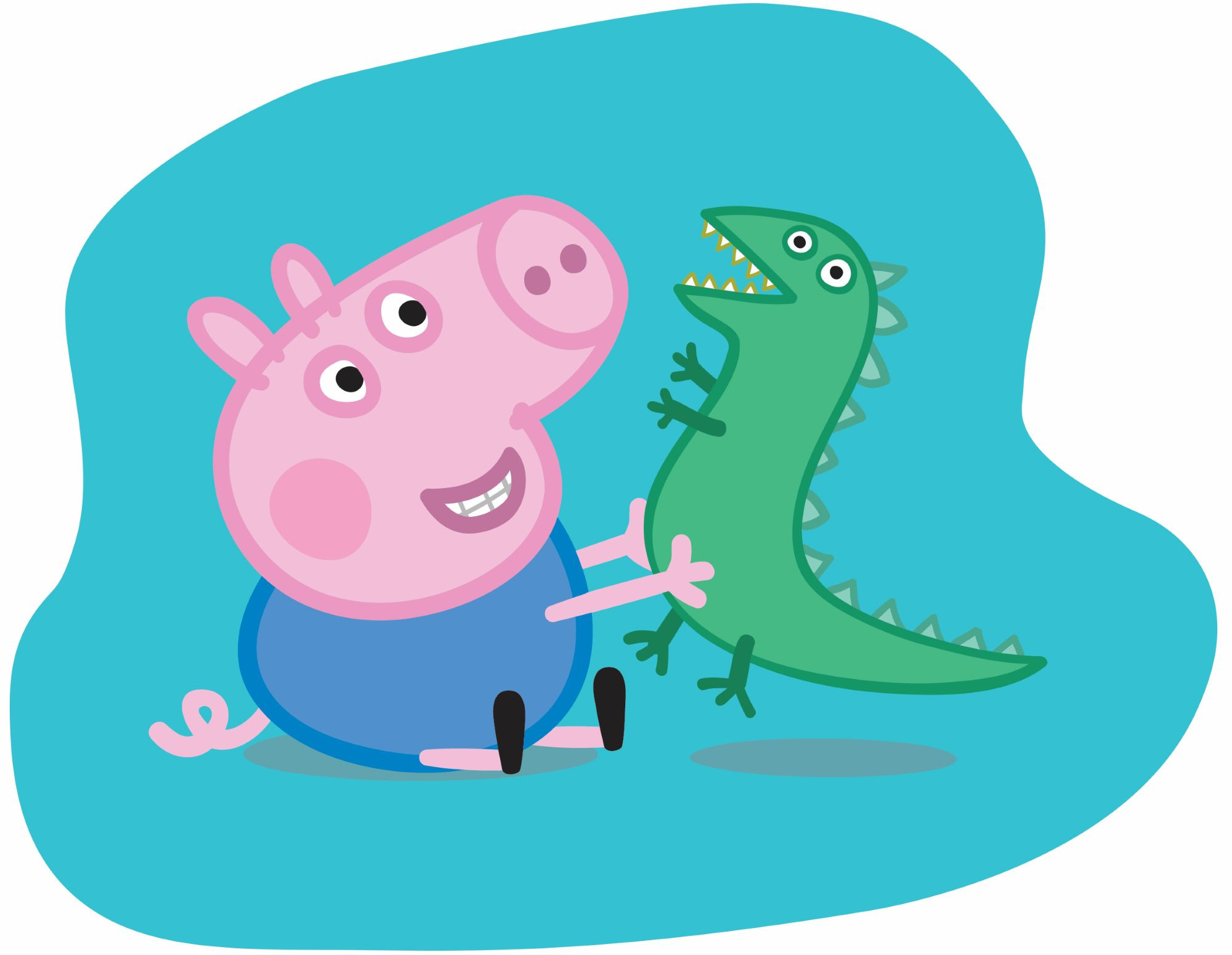 Peppa Pig sierkussen crocodile 40X40 cm blauw