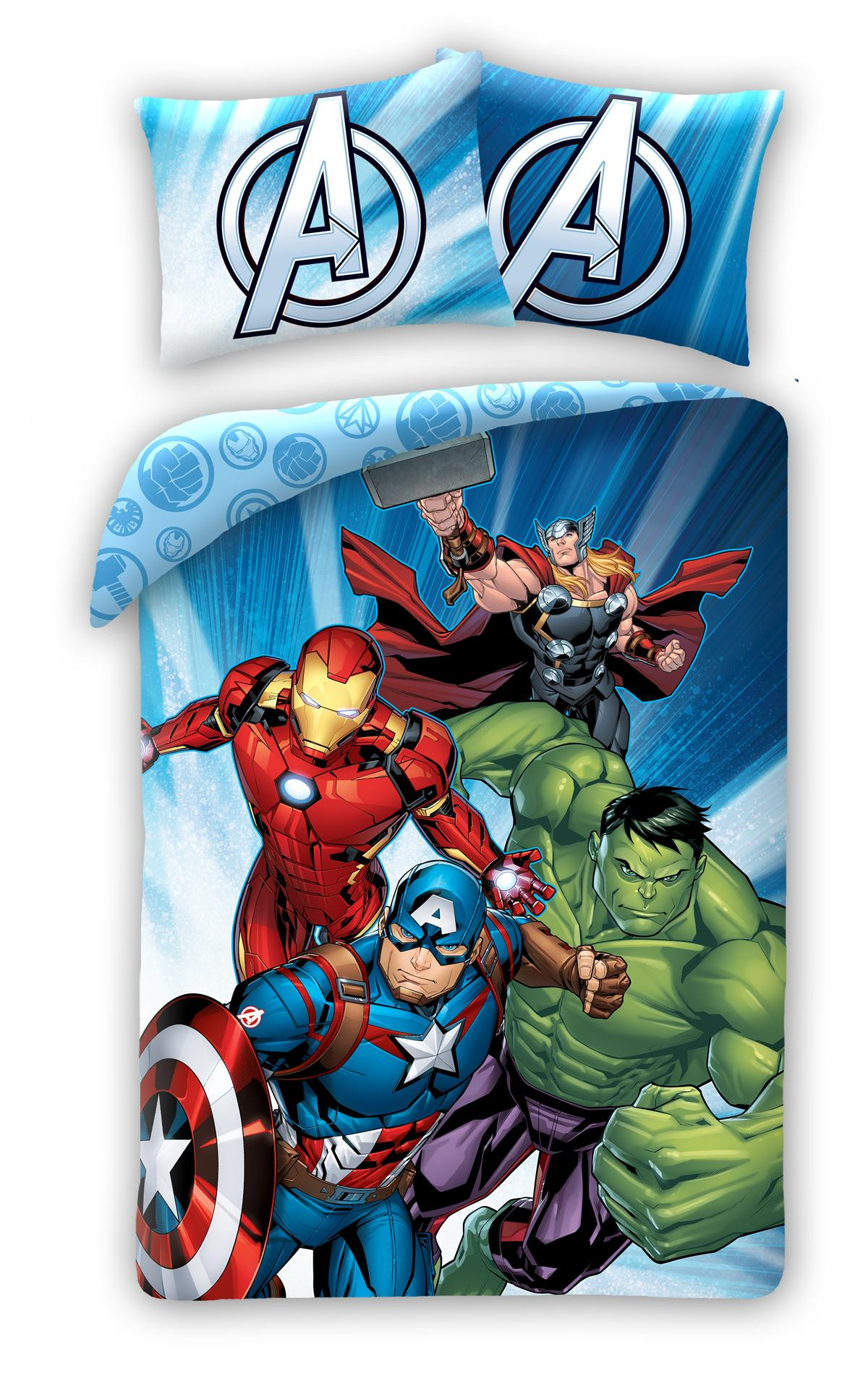 Marvel Avengers Dekbedovertrek Team Winning - 140 x 200 cm - 70 x 90 cm