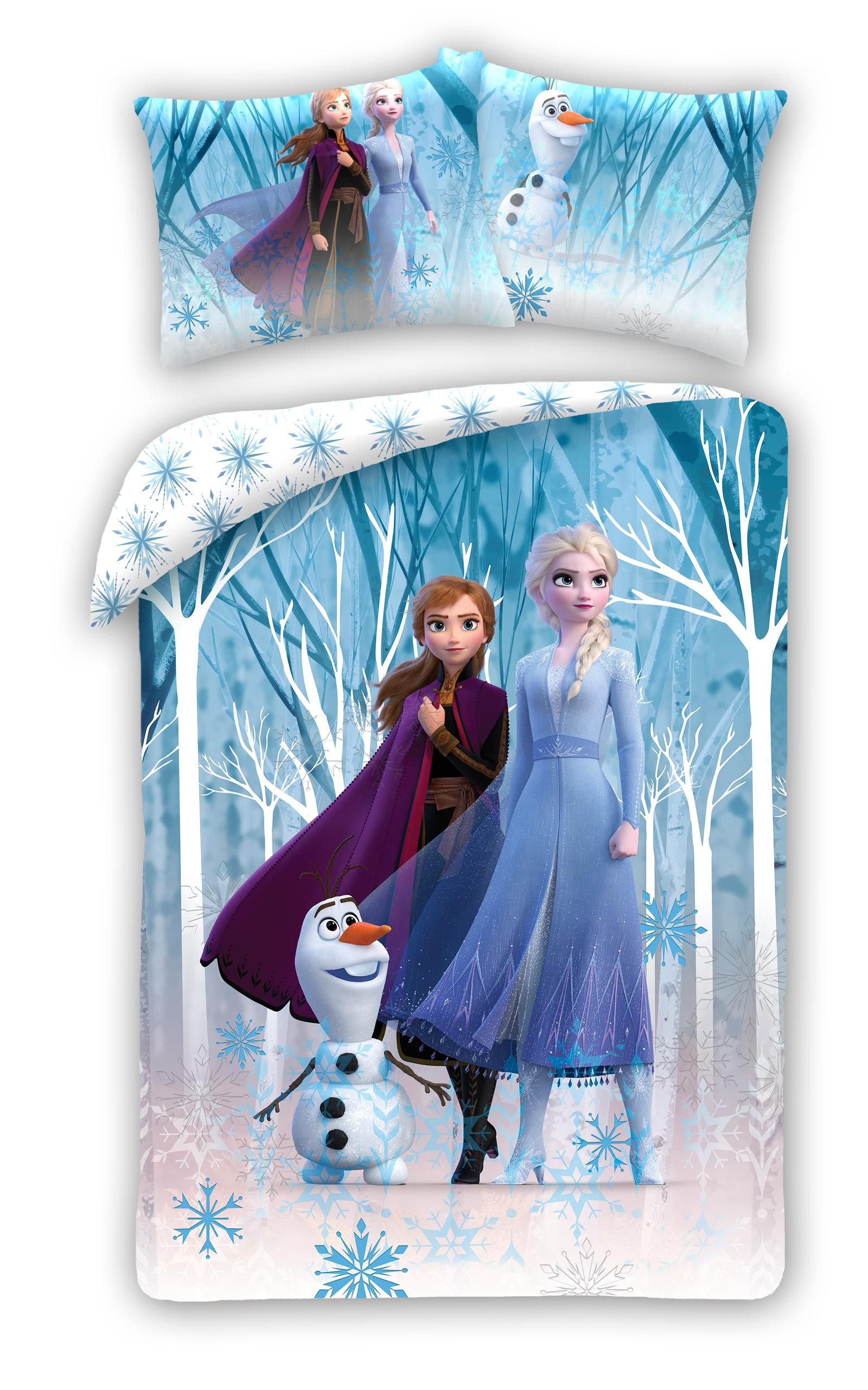 Disney Frozen Dekbedovertrek Anne, elsa & Olaf - 140 x 200 cm - Katoen - 70 x 90 cm