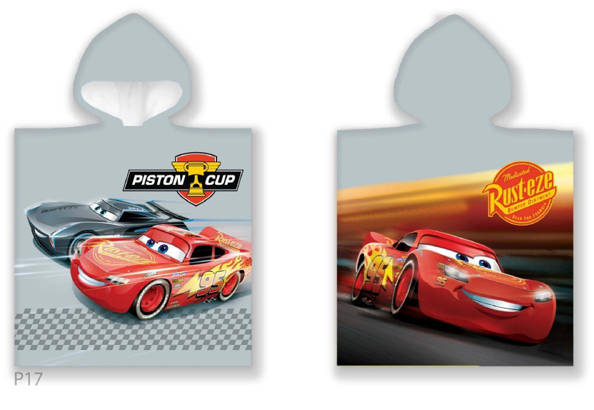 Cars Poncho - 55 x 100 cm - Katoen grijs