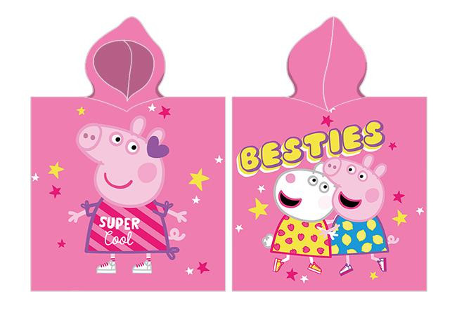 Peppa Pig Poncho besties - 55 x 110 cm