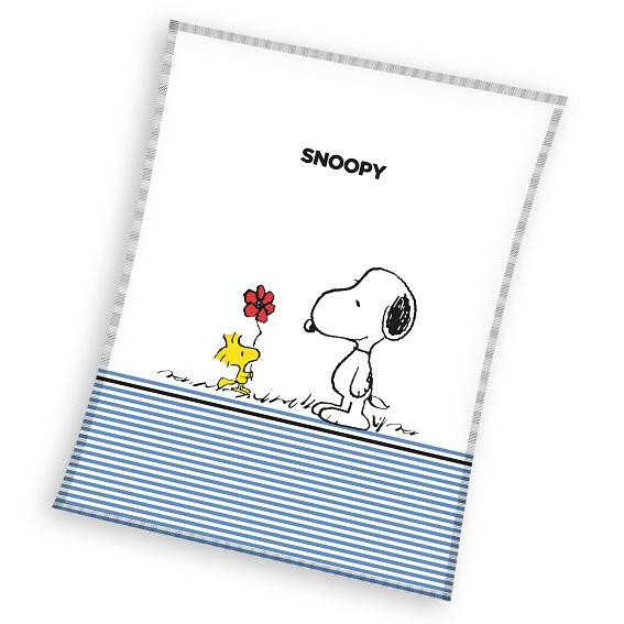 Snoopy Coral fleece plaid hug - 130 x 170 cm