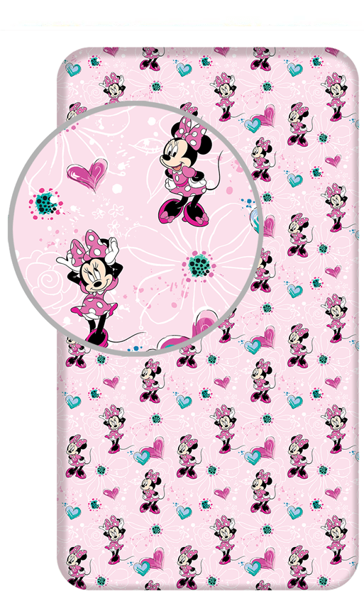 Minnie Mouse Hoeslaken roze Eenpersoons - 90 x 200 cm