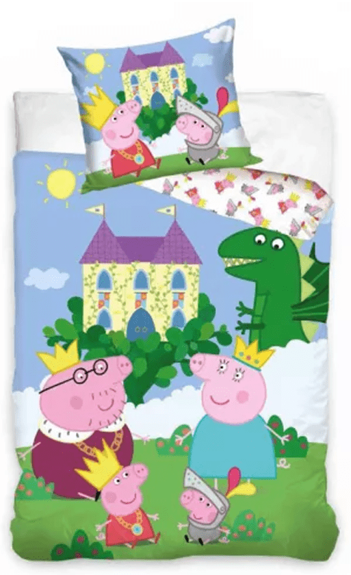 Peppa Pig dekbedovertrek Magic 140 x 200 cm - 70 x 90 cm - katoen