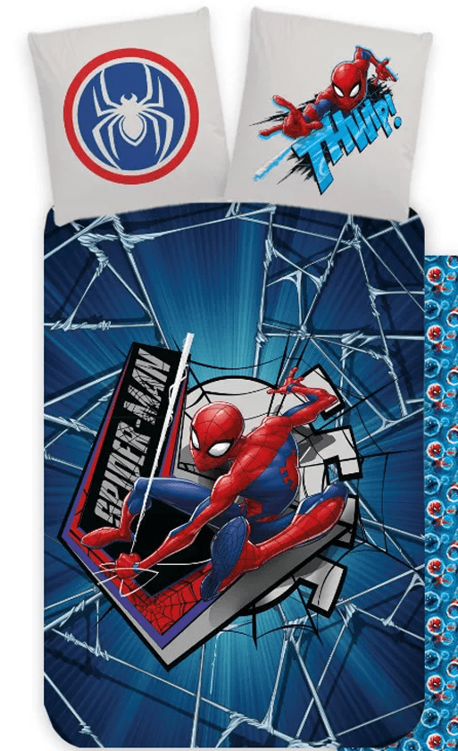 SpiderMan Dekbedovertrek Make a web 140 x 200 cm - 70 x 90 cm (katoen)