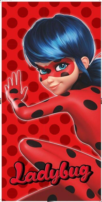 Miraculous Strandlaken Ladybug 70 x 140 cm rood